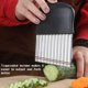thumbnail image 5 of Cuchillo de hoja ondulada, rebanador de papas fritas ondulado, cortador ondulado de acero inoxidable, rebanador de papas fritas Cortador de Patata Ondulado para Pepino, Zanahoria, Frutas o Verduras JFHHH pequeña, 5 of 5