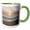 Green/White, variant on 3drose, Usa, California, Point Reyes Seashore, Point Reyes Beach Sunset, 11oz Two-tone Yellow Mug