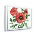 thumbnail image 3 of Designart 'Ancient Red Poppies II' Traditional Framed Canvas Wall Art Print, 3 of 5