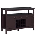 thumbnail image 1 of HOMCOM Buffet Bahut Crédence Armoire de Rangement avec Tiroir Casier à Vin, 1 of 9