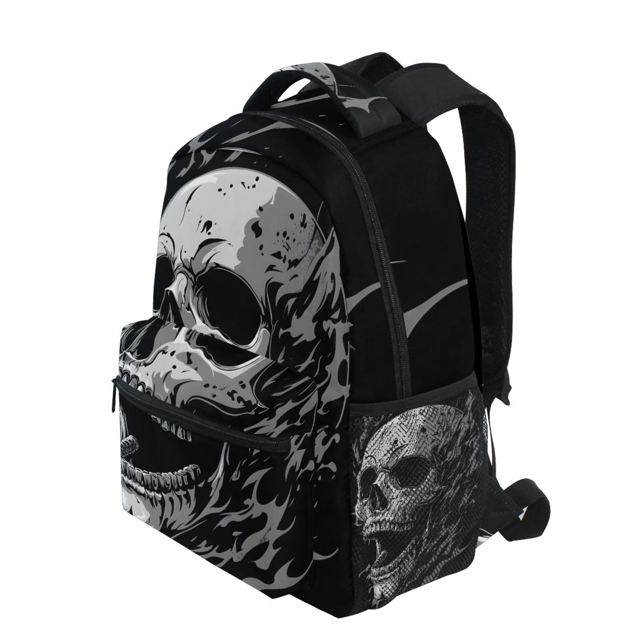 ALAZA Cool Funny Skull Pattern School Backpack Elementary Stylish