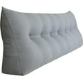 thumbnail image 7 of Large Reading Pillow Bolster Triangular Headboard Backrest Positioning Back Support Wedge Pillow for Bed and Sofa with Removable Cover Grey 76 Inches, 7 of 7