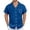 Blue, variant on Mens Pocket Short Sleeve Summer Shirts Floral Button Down Summer Beach Shirts Loose Breathable Tees T Shirt Summer Shirts Men