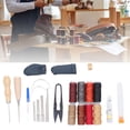 thumbnail image 1 of Leather Sewing Kit, All In One Leather Craft Tools Hand Made DIY Repair Kits 32Pcs  For Stamping For Beginner, 1 of 8