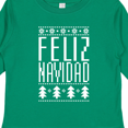 thumbnail image 4 of Inktastic Feliz Navidad Ugly Knitted Sweater Style Boys or Girls Long Sleeve Toddler T-Shirt, 4 of 5