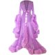 thumbnail image 1 of Women\'s Trailing Long Dress Feather Flared Sleeves Dress Perfect For Bachelorette Parties, 1 of 2