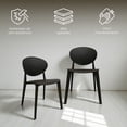 thumbnail image 3 of Ilios Innova | Set de 4 Sillas Teksi Negro de Polipropileno Reforzado con Fibra de Vidrio, Diseño Minimalista y Apilable para Comedor, Terraza, Restaurante y Cafetería, Resistentes a la Intemperie., 3 of 9