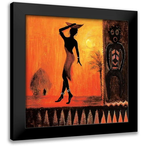 Dahlke, Izabella 12x12 Black Modern Framed Museum Art Print Titled - African Girls I