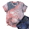 thumbnail image 4 of Blusa de Manga Corta Con Cuello Redondo Y Estampado de Corbata Suelta Informal Para Mujer Odeerbi  ODB181046, 4 of 6