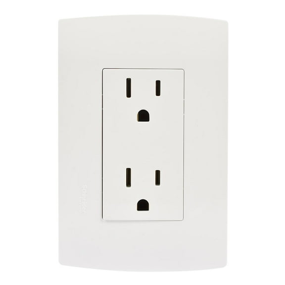 Contacto Con Placa Dúplex Marisio Schneider Electric Blanco
