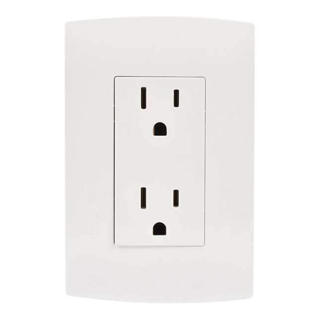 Contacto Con Placa Dúplex Marisio Schneider Electric Blanco