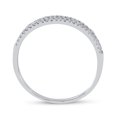thumbnail image 2 of Bande Double Rangée Fine Diamant Rond en Or Blanc 10kt pour Femmes 1/6 Cttw, 2 of 4