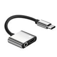 thumbnail image 3 of Cable adaptador de audio USB tipo C a 3,5 mm, 2 en 1, adaptador de auriculares estéreo tipo C a jack de 3,5 mm, micrófono, convertidor auxiliar y adaptador de carga para Pixel 2/2 XL//U11/Pro y más (, 3 of 4