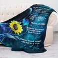 thumbnail image 2 of LHSHID Gift for My Daughter Blanket from Mom as Birthday Present I Love You Letter to Her Ultra Soft Flannel Fleece Light Weight Bed Throw 50"x60", 2 of 7