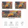 thumbnail image 4 of Haosy Satin Pillowcase for Hair and Skin Standard Cooling Silk Pillow Case with Envelope Closure Parrot with American Flag 20"x26", 4 of 9