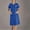 Blue, variant on 2026 Women Housekeeping Maid Uniform Dress Button Down Scrub Dresses Short Sleeve Loose Dresses with Pockets Women's V-Neck Medical Uniforms with Front Buttons Army Green XXL