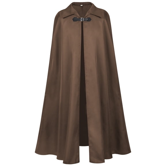 qelini Cape Coat Women Plus Size Long Sleeve Hooded Solid Full Length Cloak with Drawstring for Halloween Cloth for Fall Winter