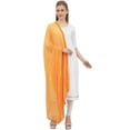thumbnail image 3 of Phagun Indian Women Chiffon Dupatta Neck Wrap Long Stole Scarves Chunni-Orange, 3 of 3