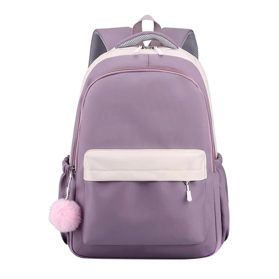 CZSCPDAW Women's Lavender School Backpack with Laptop Compartment and Multi-Pocket Storage for School Travel and Daily Use