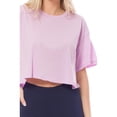 thumbnail image 6 of MixMatchy Women's Basic Solid Boxy Short Sleeve Crop Top, 6 of 6