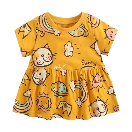 

Qufokar 24 Month mas Dress Flag Dress for Kids Girls Sleeve Set Short Baby Dress Outfits Princess Print Cartoon Boys Girls Dress&Skirt
