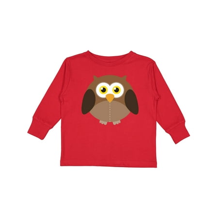

Inktastic Owl Fat Brown Gift Toddler Boy or Toddler Girl Long Sleeve T-Shirt