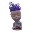 thumbnail image 1 of [Marrón] Florero Gato Niña Accesorios de arreglo floral Maceta creativa innovadora ANGGREK Otros, 1 of 8