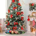 thumbnail image 6 of Abstract Halloween Skull Christmas Tree Mats Waterproof Tree Skirt, Xmas Tree Stand Tray Mat Floor Protector Pad for Holiday Party Decoration, 28.3", 6 of 6