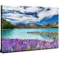 thumbnail image 1 of Arte mural de madera de roble verde, atardecer retro, paisajes naturales y bosques; pintura sobre lienzo de montañas al amanecer; pintura al óleo de bosque iluminado por la luz del sol, 1 of 5