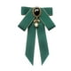 thumbnail image 3 of Pajarita Yinane, broche de listón, lazo, elegante, corbata para el cuello, 18 cm x 11 cm, Verde oscuro, 3 of 8
