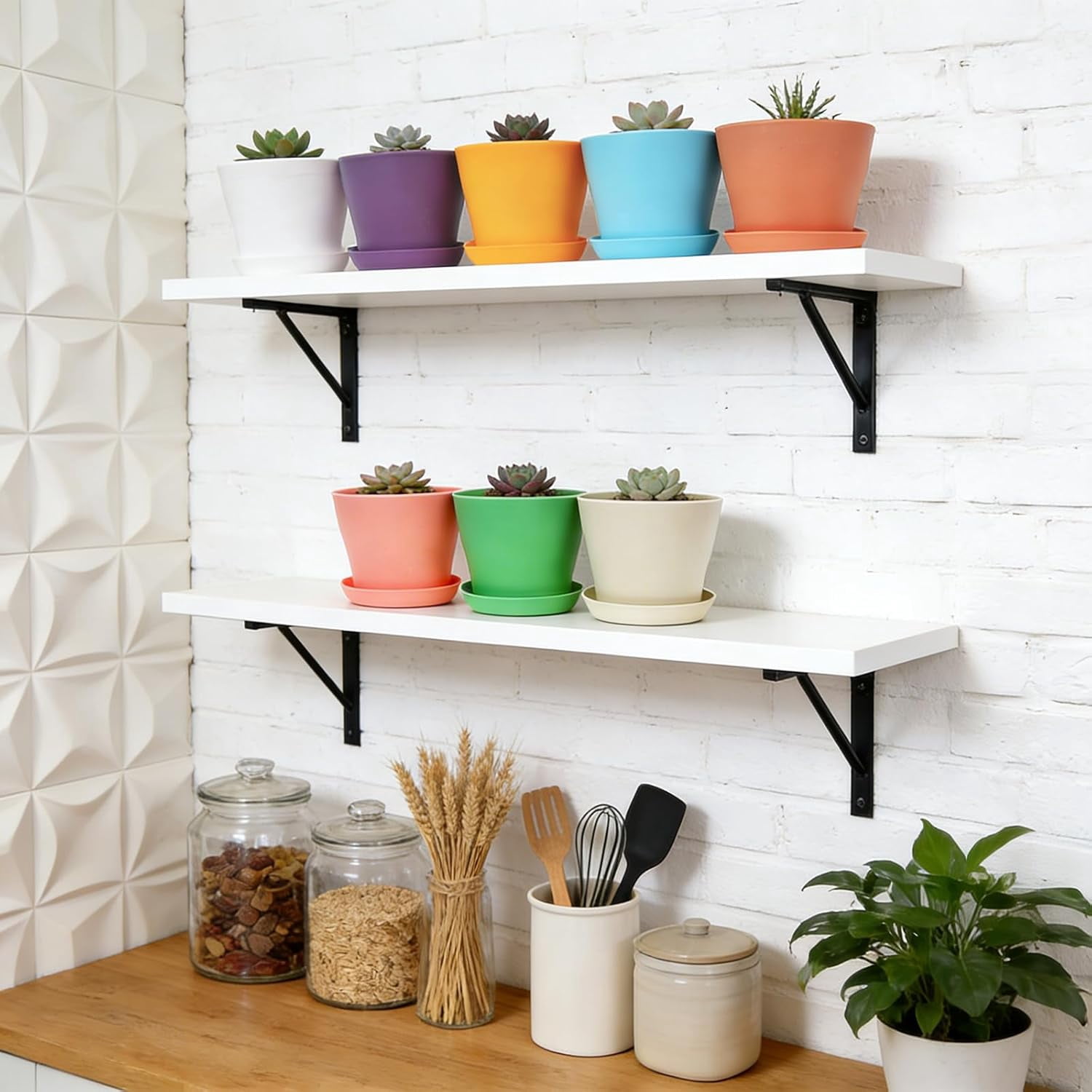 24 Pack 4" Small Plastic Plant Flower Pot with Saucers, Seedlings Nursery Pots Planter with Pallet Planting Gardening Containers - Assorted 8 Colors