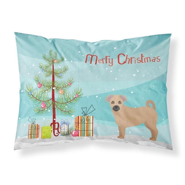 Carolines Treasures CK3845PILLOWCASE Tan Jug Christmas Tree Fabric Standard Pillowcase
