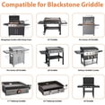 thumbnail image 5 of 50-Pack Blackstone Griddle Accessories 5017 Grease Cup Liners, Aluminum Foil Drip Pan Grease Catcher Cup Liner for Blackstone 17, 22, 28, 36 Inch Griddle, Disposable Grill Grease Tray, 5 of 8