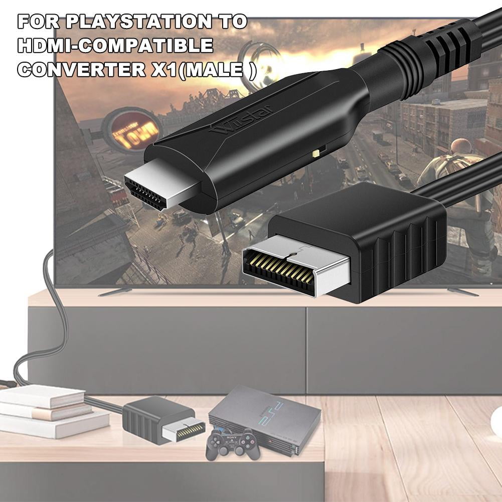 for Playstation 2 PS2 To HDMI-Compatible Adaptor Cable HD RCA AV Audio Video ▲ε R4D6