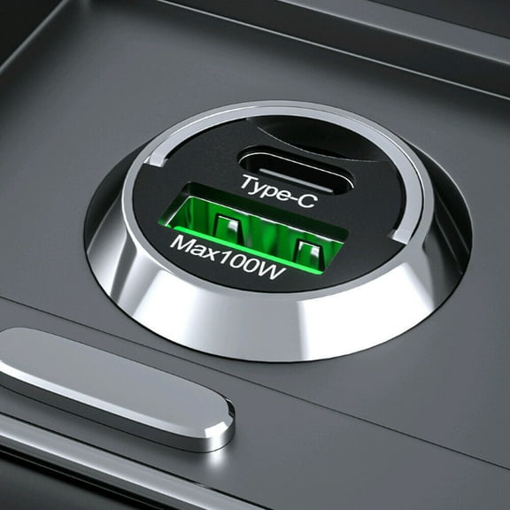 Yassdwbn 100W USB Charger Type C Fast Charging Socket Car Interior Charger Accessories