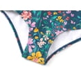 thumbnail image 4 of Serdomi Girls Cutout One Piece Swimsuit - Adjustable Straps Big Kid Floral Print Bathing Suit with Cross Back Size 10, 4 of 7