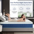 thumbnail image 4 of Arctus Full Size 12 inch Hybrid Firm Memory Foam Mattress in a Box with Reinforced Edge, Pocketed Springs, Pressure Relief, Blue and White, 4 of 7