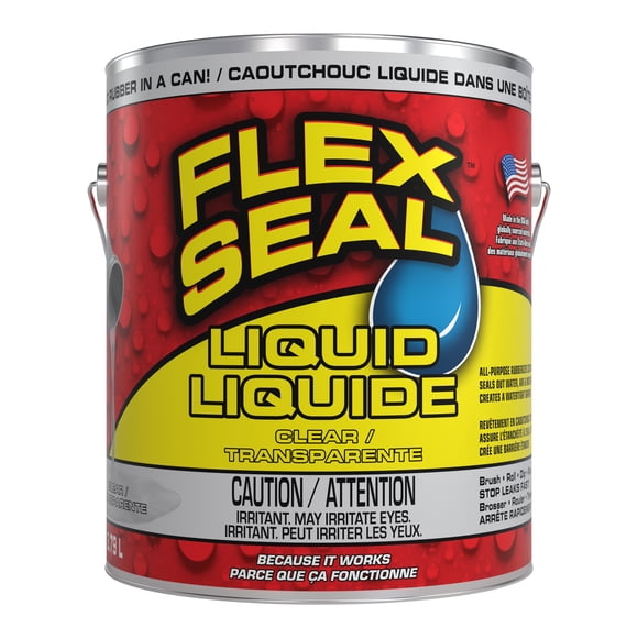 Flex Seal Liquid, Rubber Sealant Coating, Clear, 1-gal