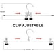 thumbnail image 2 of 30Pcs Perchas para Pantalones con Clip, Clip Pantalones Antideslizantes, Clips de Goma sin Arrugas, Perchas de Acero Inoxidable con Gancho Giratorio para Faldas y Jeans (30CM), 2 of 5