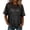 Black, variant on Womens Sparkly Sequin T-Shirt Short Sleeve Crew Neck Shirt Trendy Summer Casual Outdoor Tops