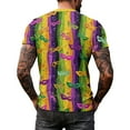 thumbnail image 3 of Resicozy Mardi Gras T-Shirt for Men 2026 Funny Printed Holiday Casual Shirt Fashion Crewneck Short Sleeve Shirts Orange L, 3 of 5