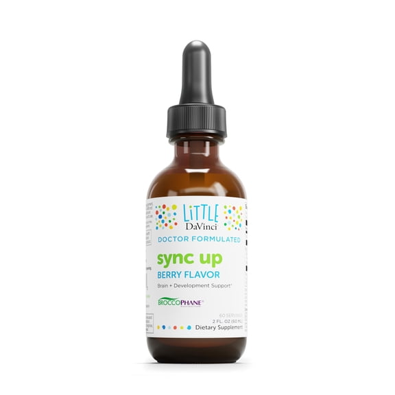 Little DaVinci Sync Up Liquid - Support Brain & Nervous System* - Berry Flavor - 60 Servings - 60 ml