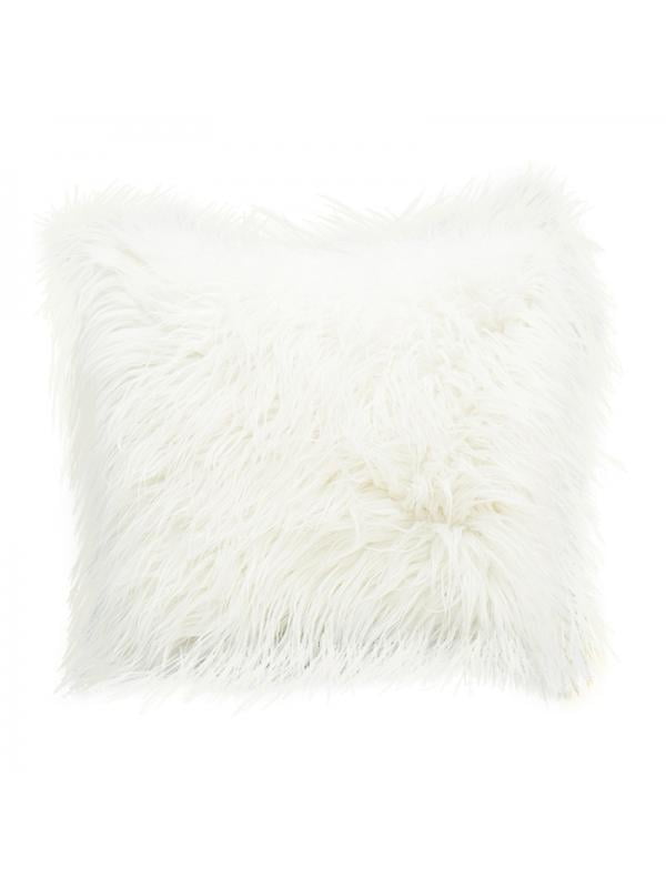 Faux Fur Fluffy Plush Soft Sofa Throw Pillow Cover Cushion Case Solid Home Decor