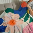 thumbnail image 4 of PRATYUS Flowers Home Leisure Flannel Blanket for Couch Bed Sofa 50x60in, 4 of 7