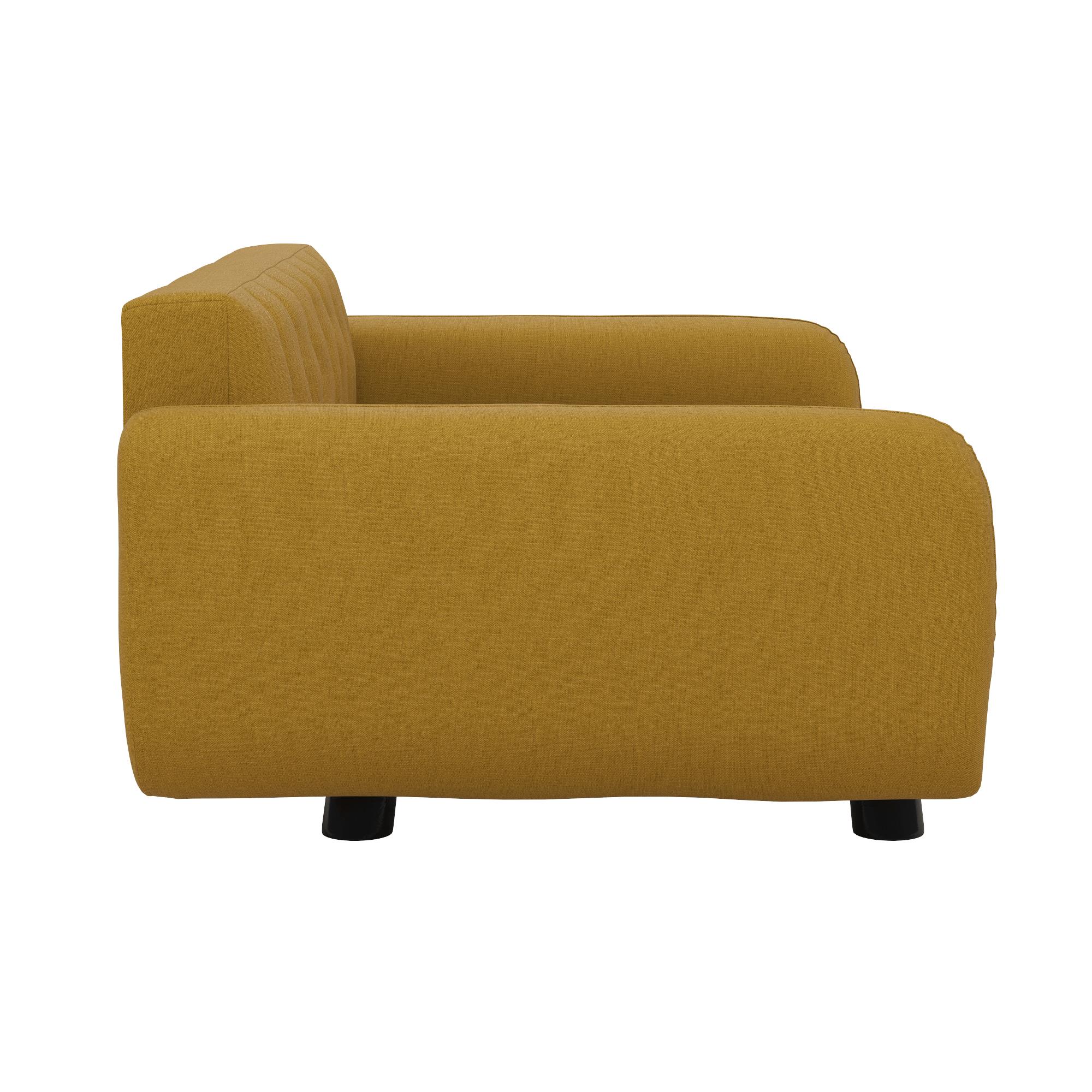 Novogratz Brittany Pet Sofa, Large Pet Bed, Mustard Yellow Linen