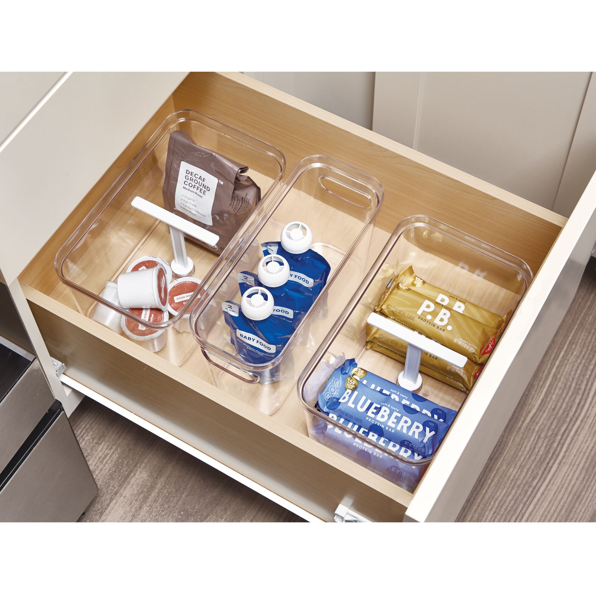 iDESIGN Multi-Purpose Storage Bins Clear 4-Pack.