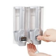 thumbnail image 2 of Grofry 350ml Wall-Mounted Manual Soap Dispenser Bathroom Easy Refill Shower Dispenser with Shampoo Conditioner, 2 of 8