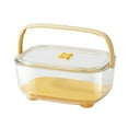 thumbnail image 2 of Recipiente hermético para almacenar alimentos, caja bento a prueba de fugas, recipiente de plástico amarillo de 29 x 18 x 12 cm con sello de silicona, antiadherente y apto para lavavajillas, 2 of 9