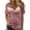 Pink, variant on Summer Tops for Women Kelon Women's Short Sleeve Shirts V Neck Sequin Tops Fashion Beach Vacation Clothes Business Casual Outfit, S