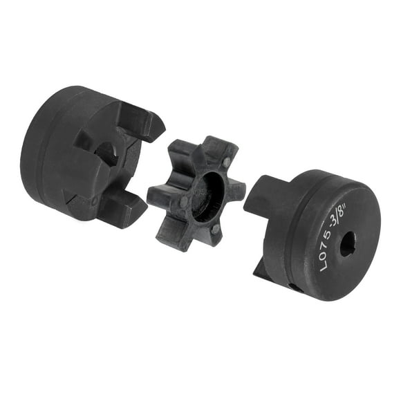 Uxcell 3/8" to 5/8"L075 Flexible 3-Piece L-Jaw Coupling Coupler Set